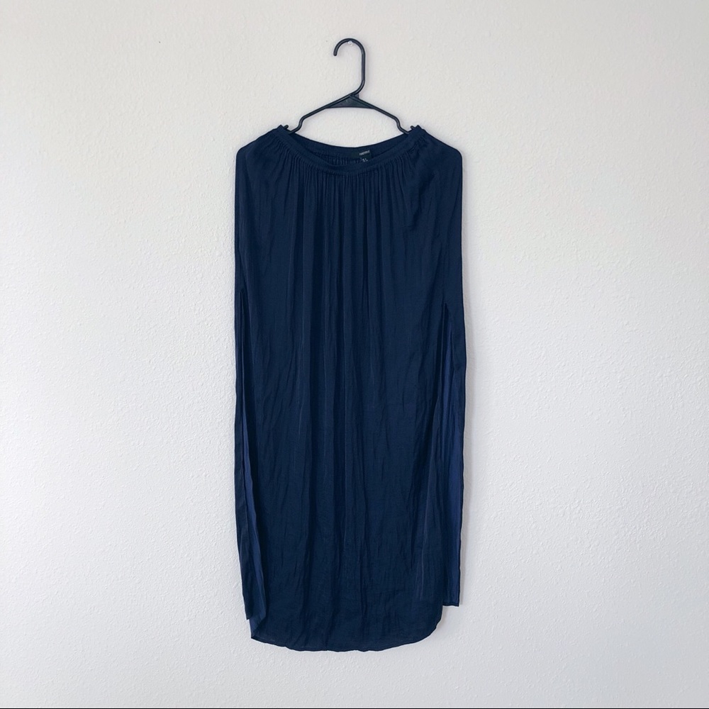 F21 navy maxi skirt